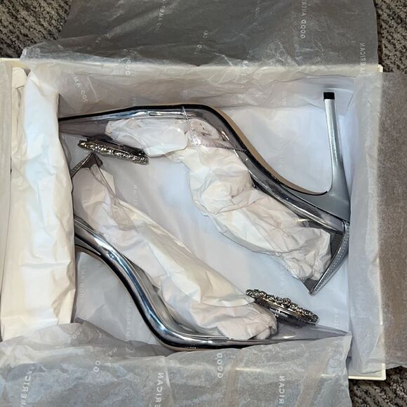 NIB CINDER-F*CKING-RELLA PUMP Clear Embellished Pumps Size 9.5 - Picture 13 of 16